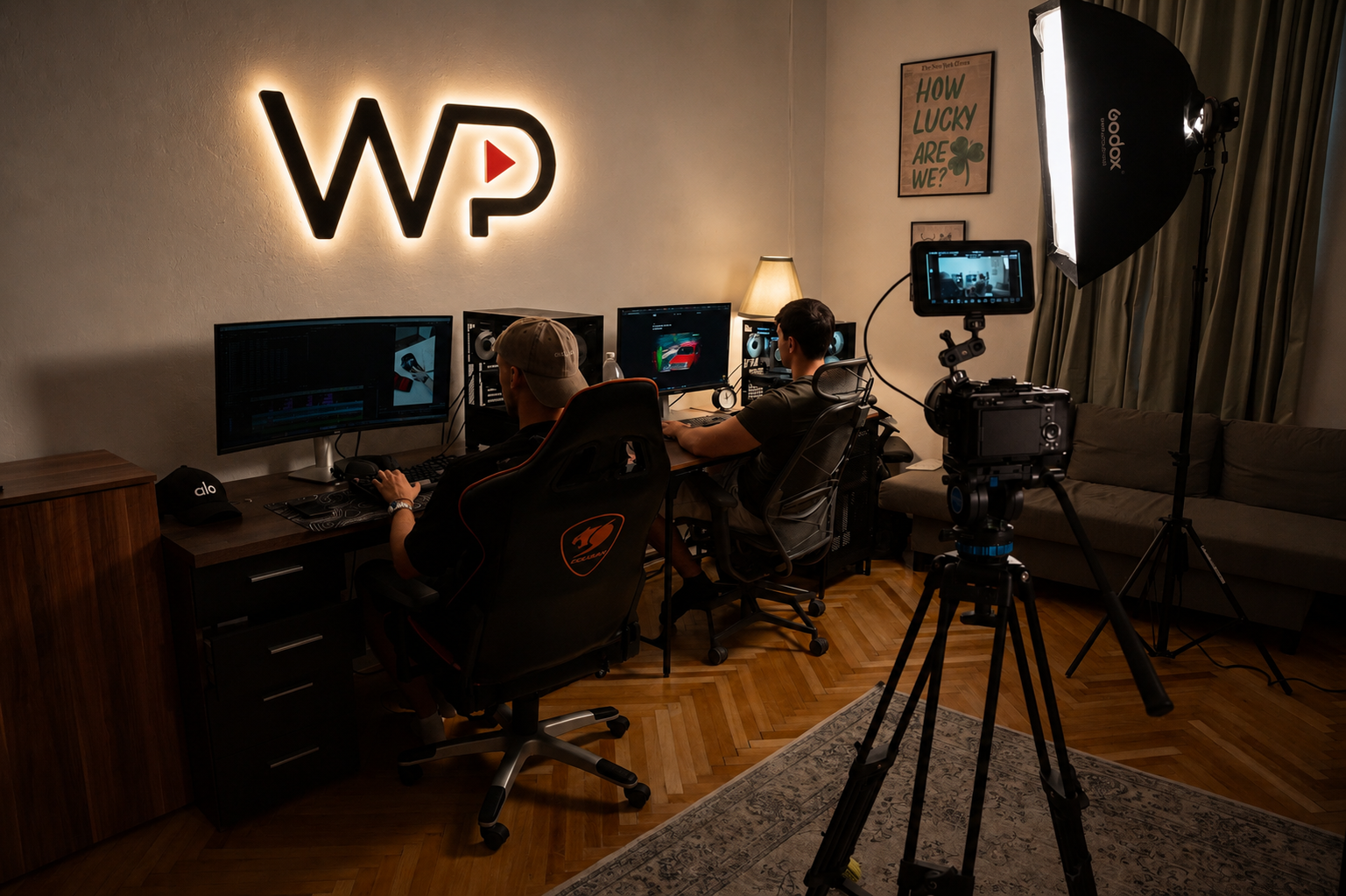 Echipa WestProd Media la lucru în studio